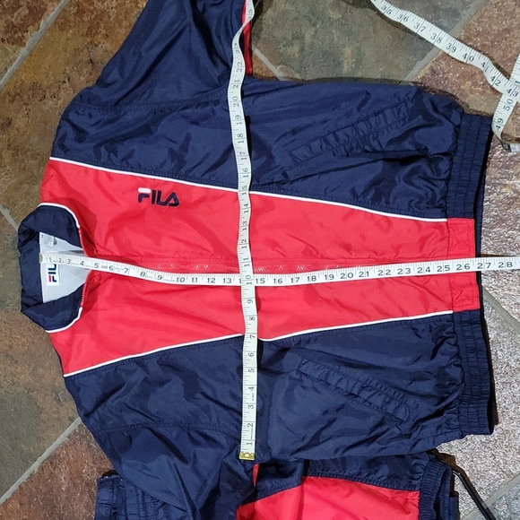 Vintage FILA Track Suit Nylon Polyester Spellout both top & pants - Picture 4 of 10